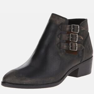 Frye | Ankle Boots Leather 7.5 Black Ray Belted
